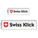 Swissklick Nummernschildhalter Langformat Chrom-Matt