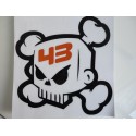 Sticker Ken Block Skull 43 schwarz