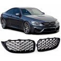 Sportgrill Nieren Set Schwarz glanz BMW 4er +M4 Cabrio 2013+