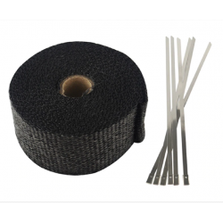 Auspuff Hitzeschutzband Schwarz 5m x 50mm