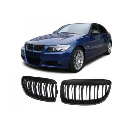 BMW 3er Limo 2005-2008 Sportgrill Nieren Set M3 Look Schwarz matt