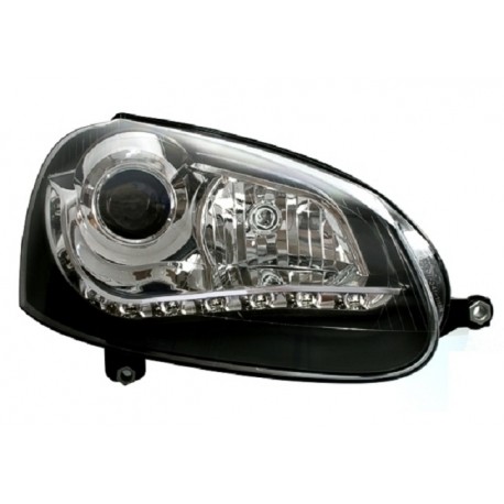 DEPO LED Scheinwerfer Chrom VW Golf 5