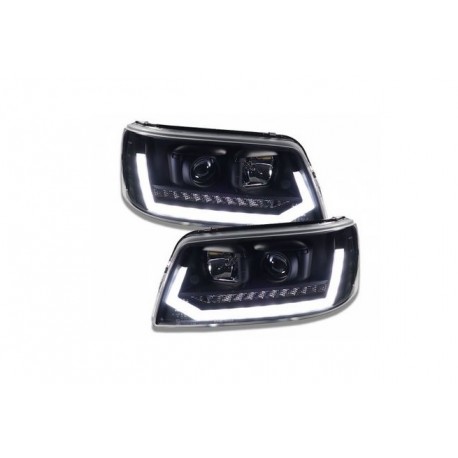 LED DRL Dynamic Scheinwerfer schwarz VW T5 03-09