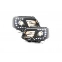 LED DRL Scheinwerfer schwarz VW T5 GP 09-14