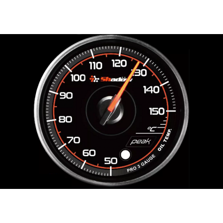 Oeltemperaturanzeige schwarz 52mm