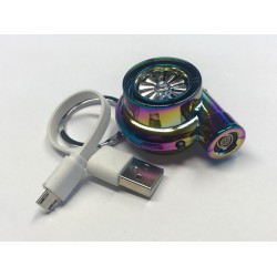 Trubo Schlüsselanhänger mit Sound und Feuerzeug Neonchrom